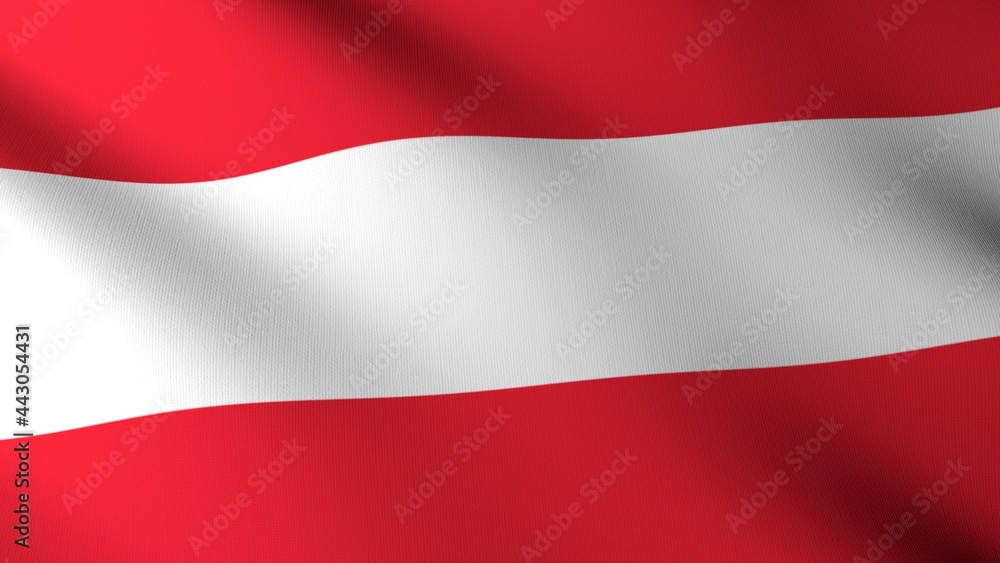 Flag of The Austria. Flag's image are rendered in real 3D software. Flag of The Austria. Flag's image are rendered in real 3D software.