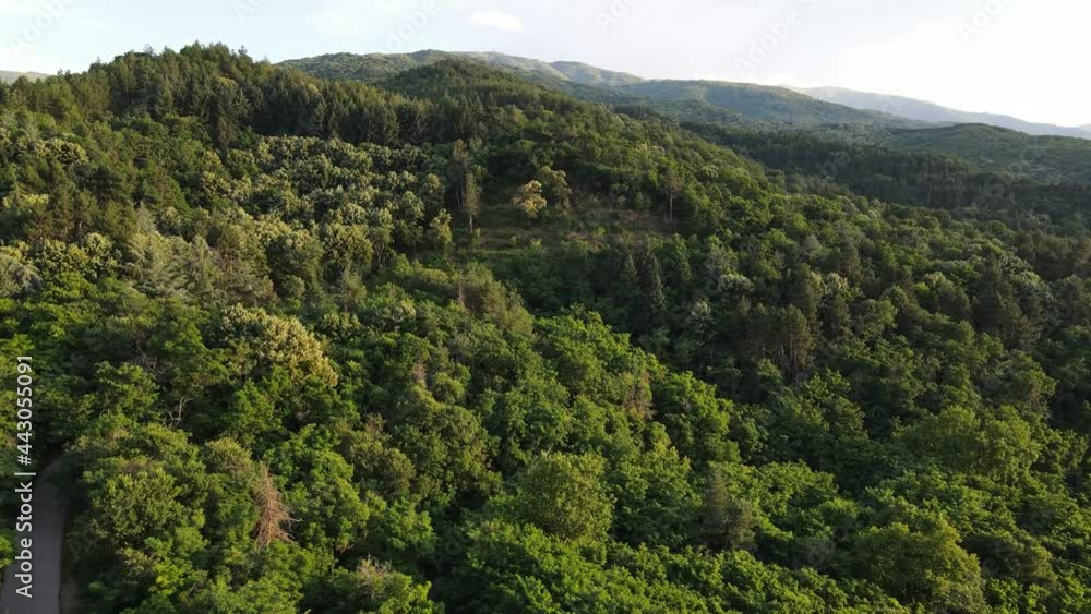 Aerial view of Sua Gabra Lakes at Lozenska Mountain, Sofia Region, Bulgaria