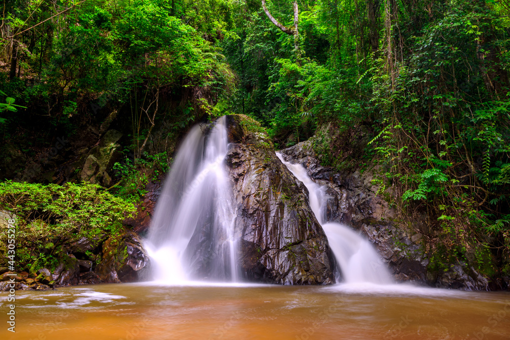 Leva or Rak Jung Na mon Waterfall at Ban Na mon in Wiang Haeng District, Chiang Mai, Thailand. Leva or Rak Jung Na mon Waterfall at Ban Na mon in Wiang Haeng District, Chiang Mai, Thailand.