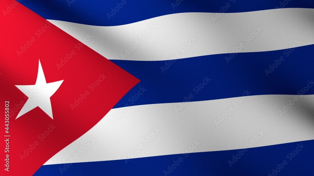 Flag of The Cuba. Flag's image are rendered in real 3D software. Flag of The Cuba. Flag's image are rendered in real 3D software.