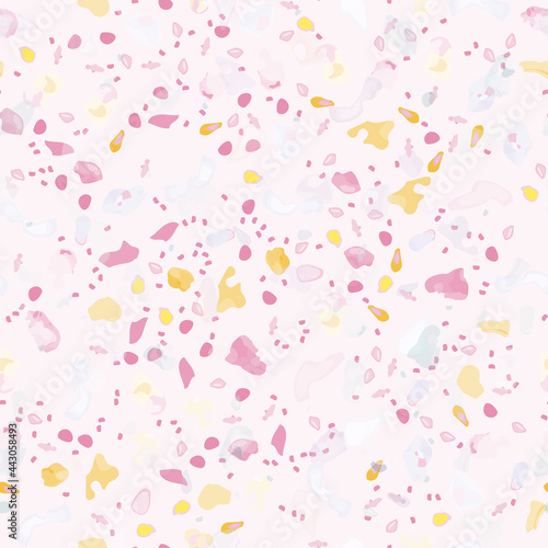 Terrazzo Texture Vector. Flooring Seamless Pattern