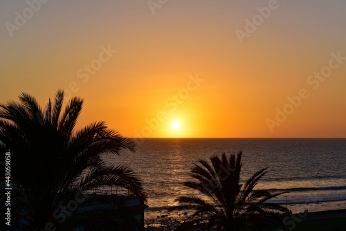 sunset over the ocean