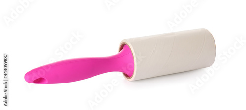 Pink handled lint roller wi...