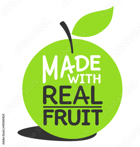 Made with real fruit - for organic food and drinks