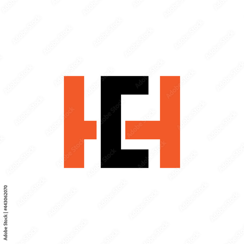 Design Vector Flat Minimalist Initial Letter H C Design Vector Flat Minimalist Initial Letter H C