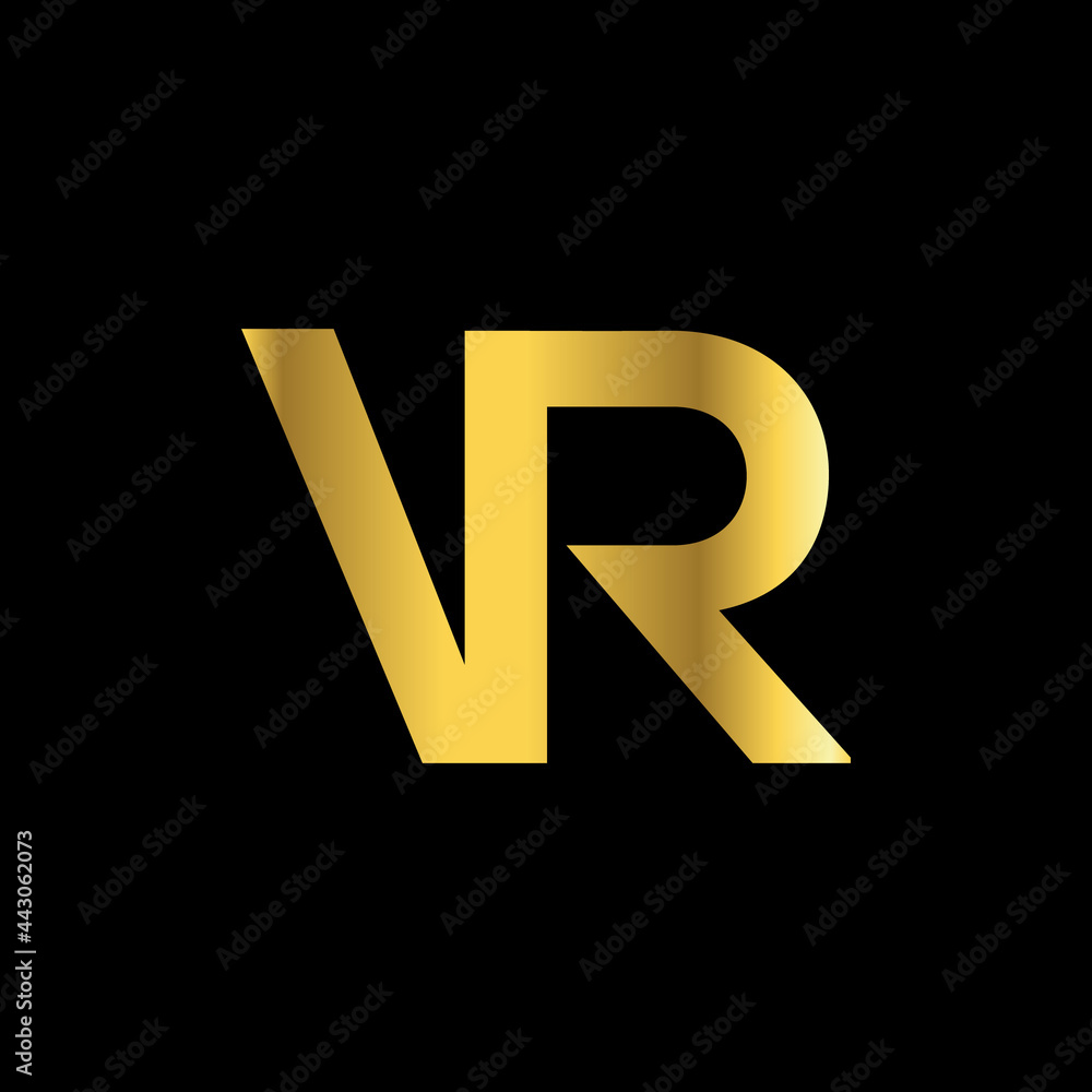 Design Vector Flat Minimalist Initial Letter V R Design Vector Flat Minimalist Initial Letter V R