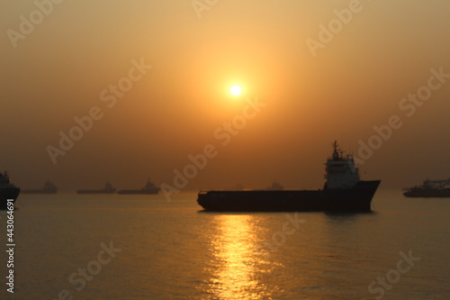 cargo ship in port © VJ