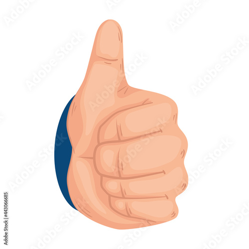 human hand doing good job gesture