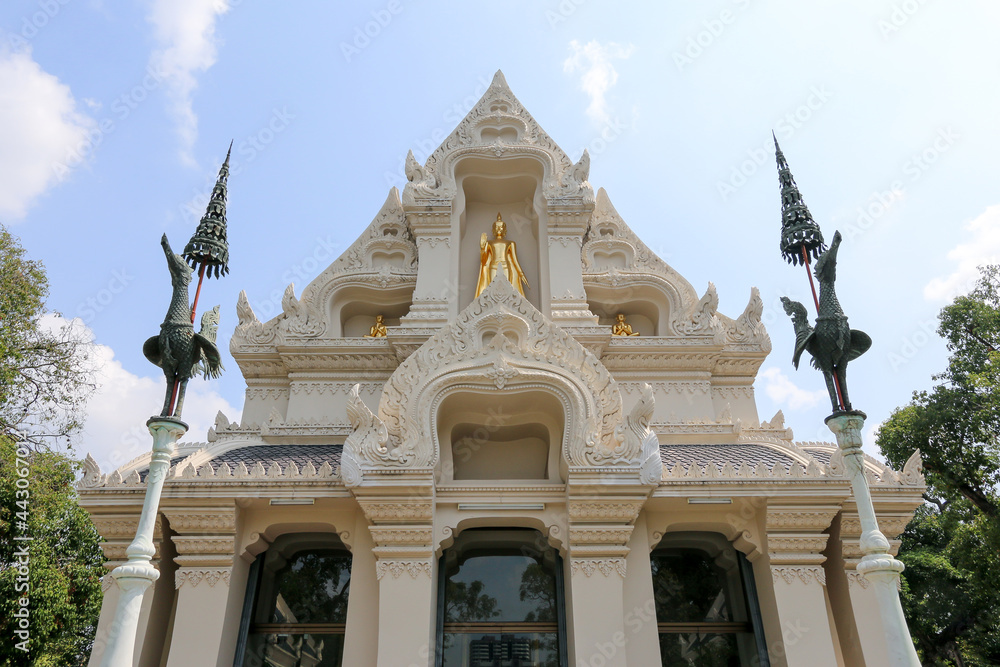 Wat Rajathiwatwihan temple in Bangkok, Thailand. The public temple in Thai-Khmer-Western art style.