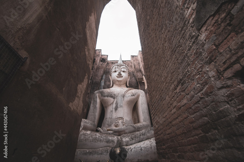 Phra Ajana in the Mandapa at Wat Si Chum  Sukhothai  Thailand.