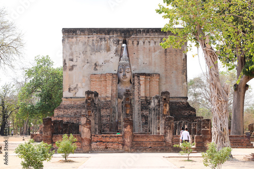 Phra Ajana in the Mandapa at Wat Si Chum, Sukhothai, Thailand. photo