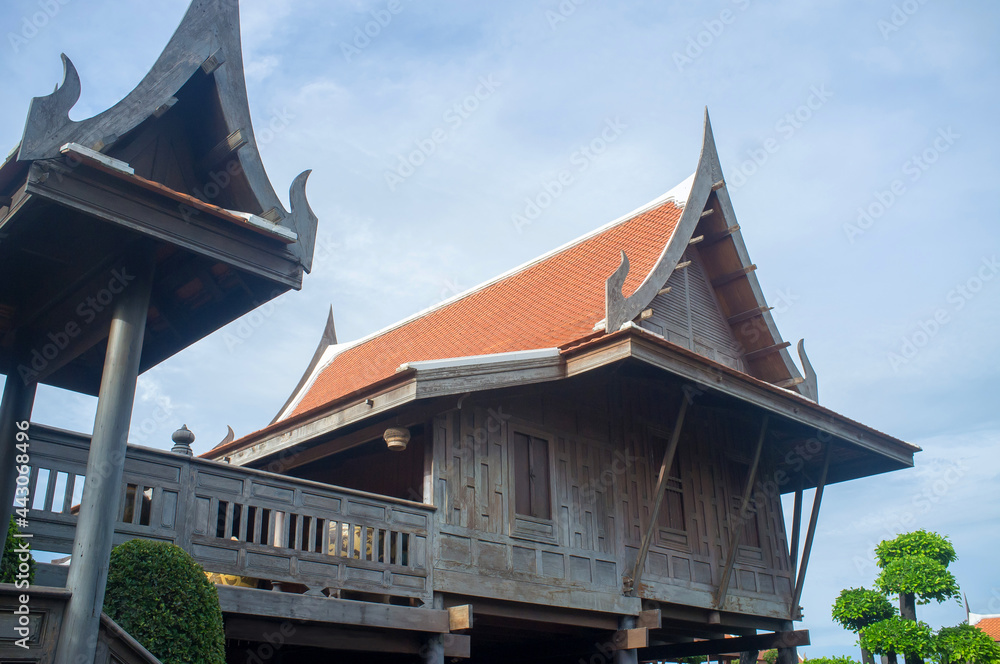 Thai Houses in Ayuttaya style at Suphan Buri Thai Houses in Ayuttaya style at Suphan Buri