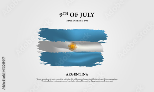 Independence Day of the Argentina Vector Background. The Ninth of July Illustration Design for Banner, Greeting Card, Invitation or Holiday Poster.