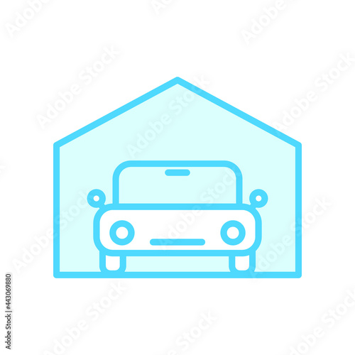 Vector illustration, Garage icon design template