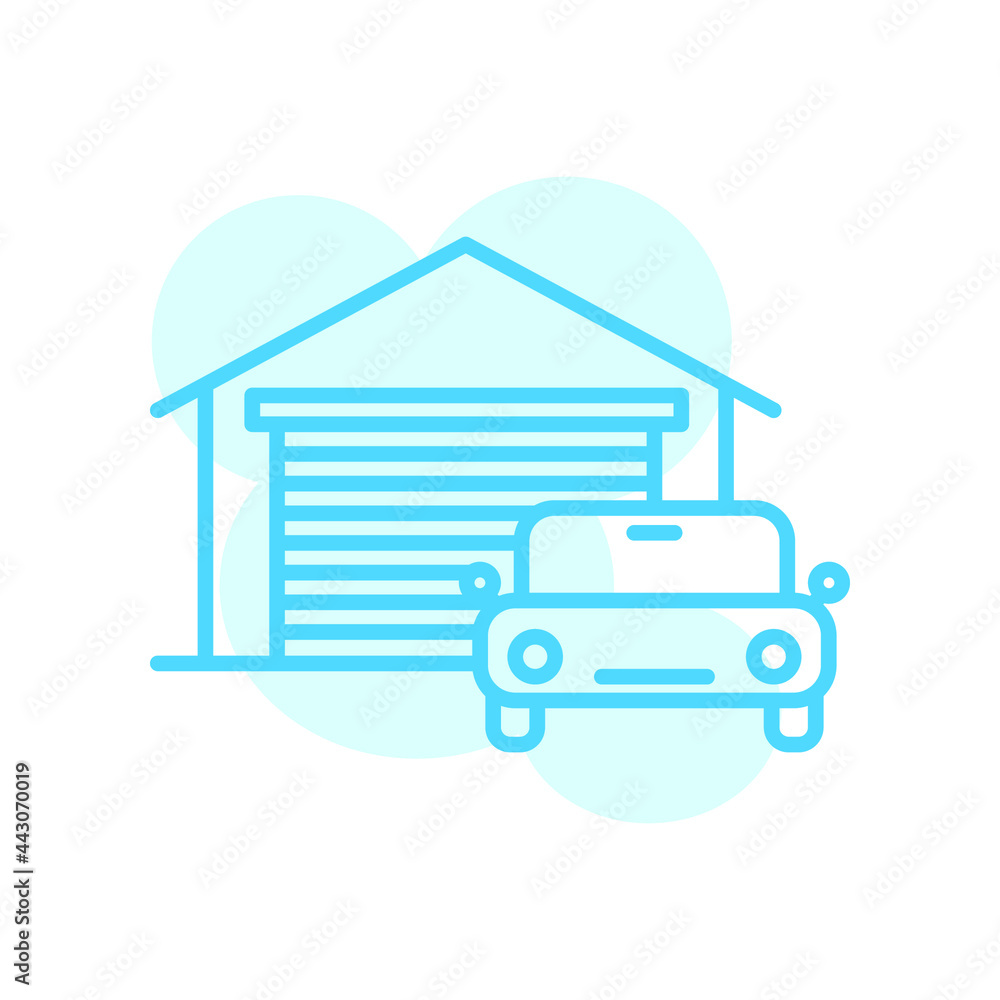 Vector illustration, Garage icon design template Vector illustration, Garage icon design template