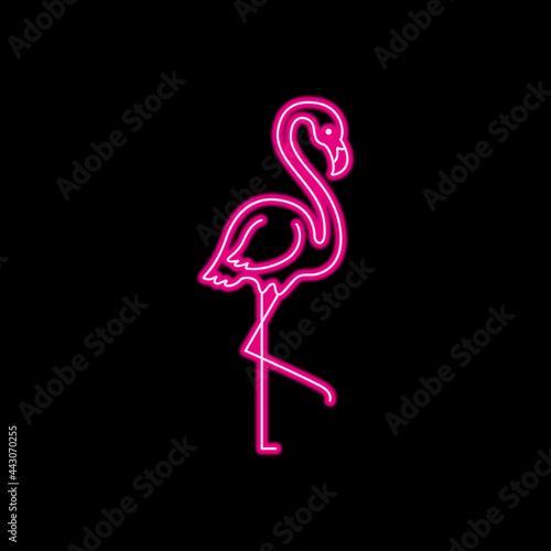 Neon lamp pink flamingo 