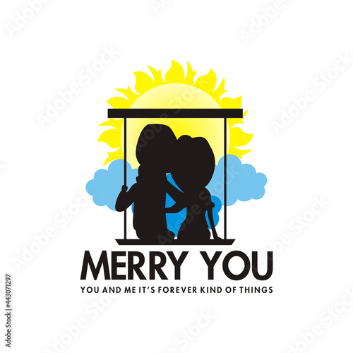 illustration of proposal to marry you - logo vector