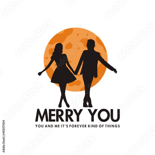 illustration of proposal to marry you - logo vector
