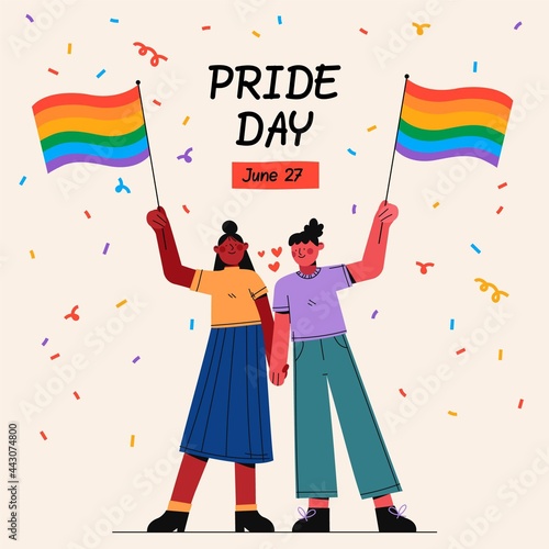Organic Flat Pride Day Illustration
