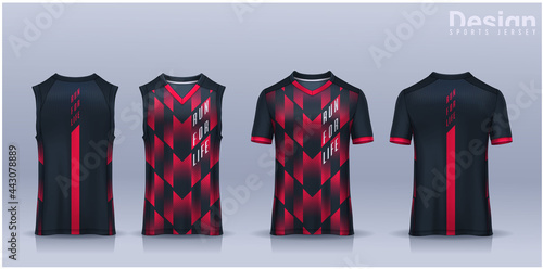 t-shirt sport design template, Soccer jersey mockup for football club, Running singlet,basketball Tank top.