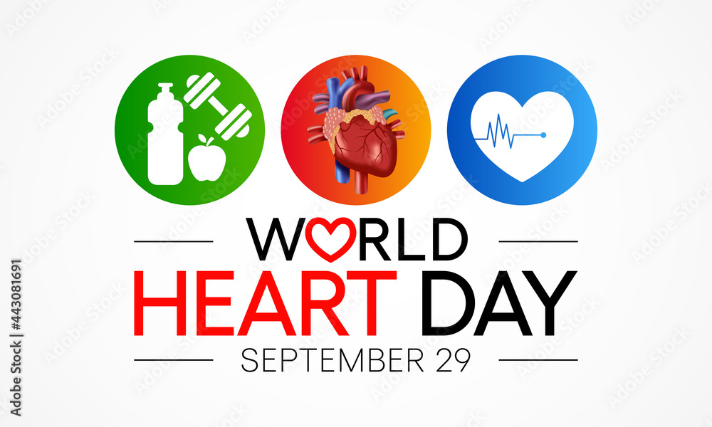 World Heart day is observed every year on September 29, to highlight the actions that individuals can take to prevent and control Cardiovascular disease (CVD). Vector illustration World Heart day is observed every year on September 29, to highlight the actions that individuals can take to prevent and control Cardiovascular disease (CVD). Vector illustration
