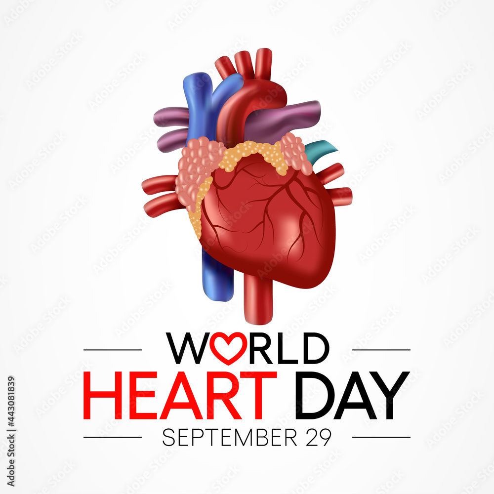 World Heart day is observed every year on September 29, to highlight the actions that individuals can take to prevent and control Cardiovascular disease (CVD). Vector illustration World Heart day is observed every year on September 29, to highlight the actions that individuals can take to prevent and control Cardiovascular disease (CVD). Vector illustration