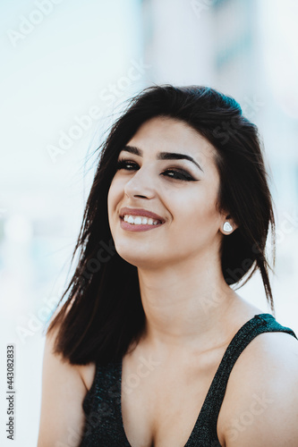 Beautiful young woman feeling happy and full of life..