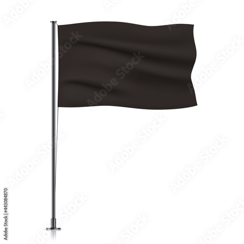 Vászonkép Black flag vector mockup