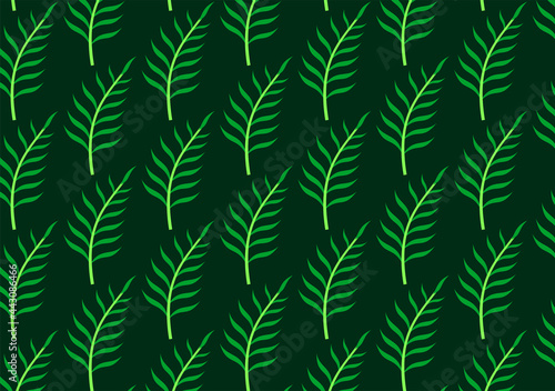 Set of seamless tropical leaves background Premium Vector