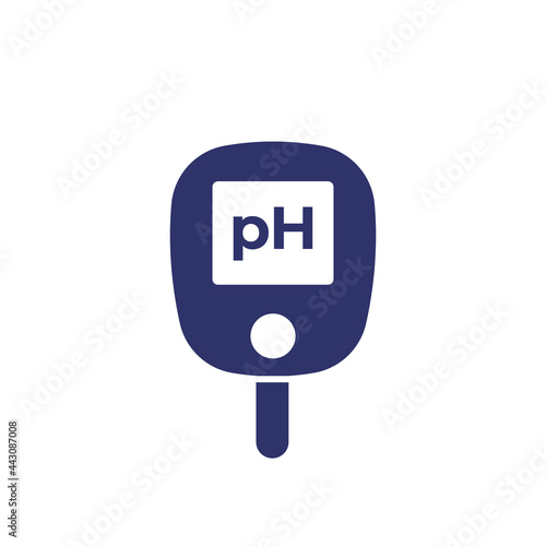 ph meter icon on white