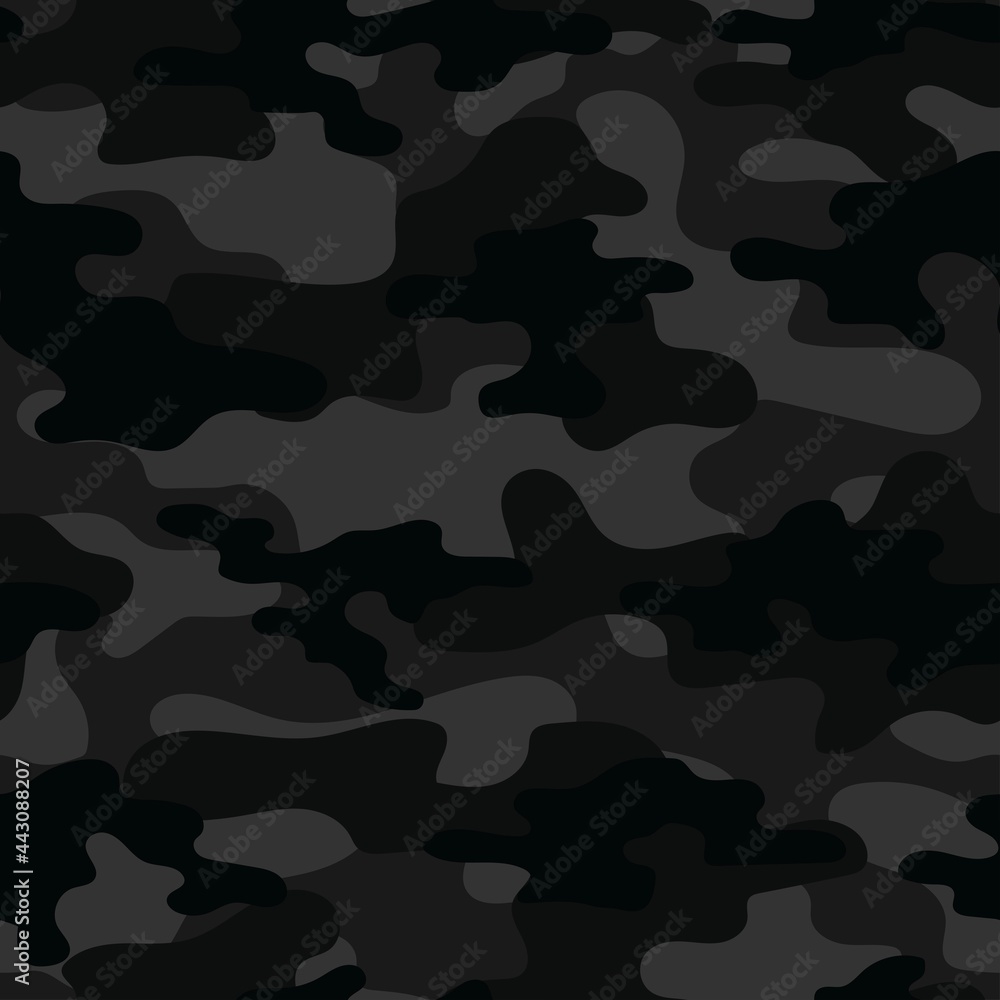 black Camouflage seamless pattern.Military camo.Print Vector black Camouflage seamless pattern.Military camo.Print Vector