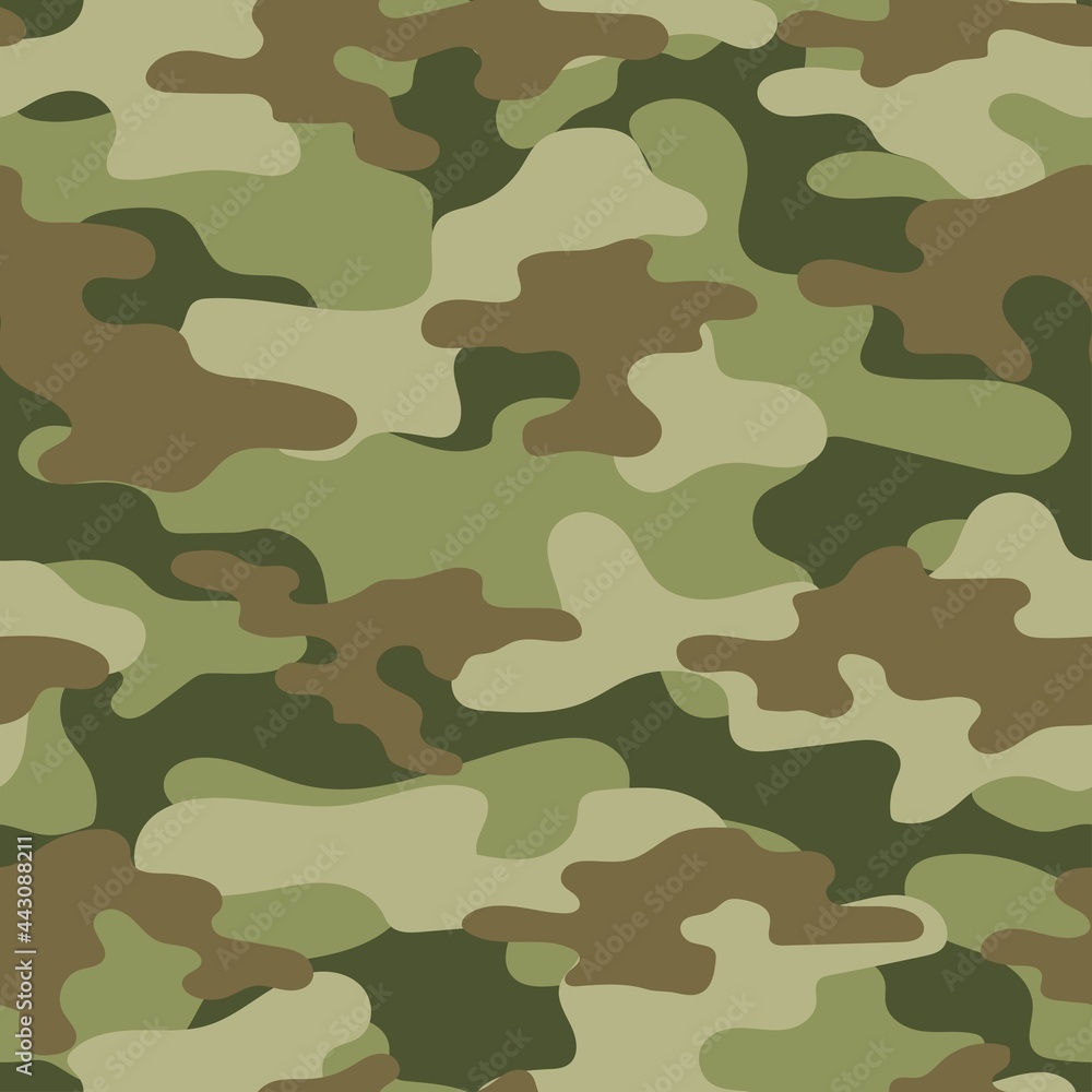 Fototapeta premium green Camouflage seamless pattern.Military camo.Print Vector