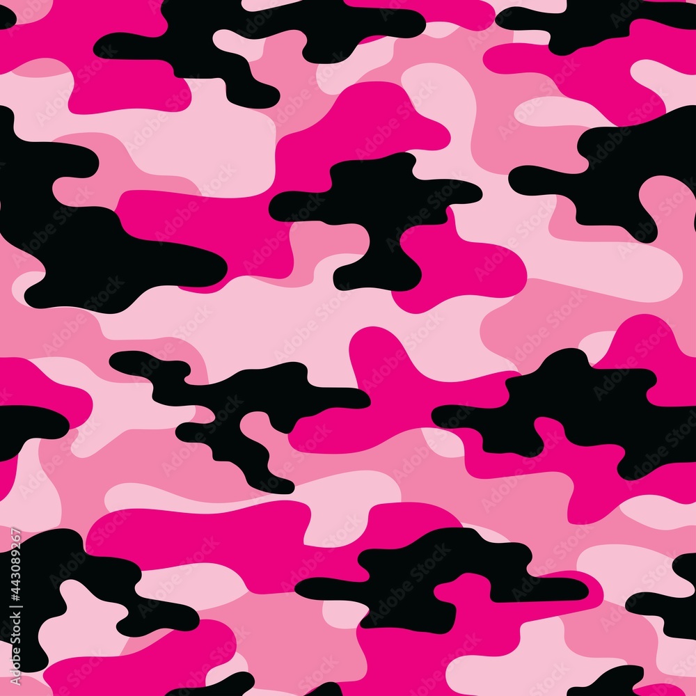 Camouflage texture seamless pattern. Abstract pink modern military camo background for fabric and fashion textile print. Vector illustration. Camouflage texture seamless pattern. Abstract pink modern military camo background for fabric and fashion textile print. Vector illustration.