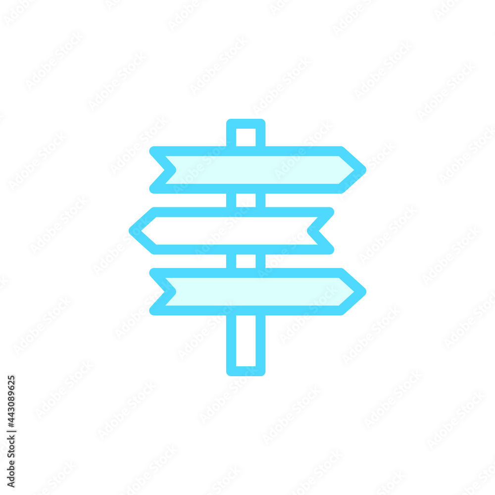 Vector illustration of direction icon design template Vector illustration of direction icon design template