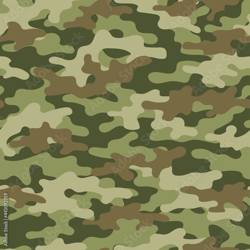 Camouflage seamless pattern.Military green camo.Army background.Print on clothing.Modern design.
