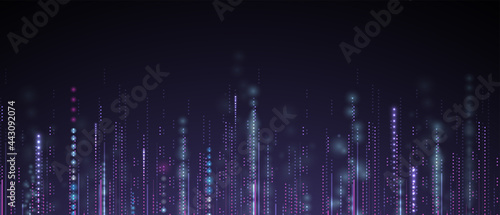 Quantum processing. Deep learning artificial intelligence. Future new technology  for business or science presentation