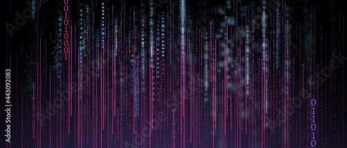Quantum processing. Deep learning artificial intelligence. Future new technology  for business or science presentation