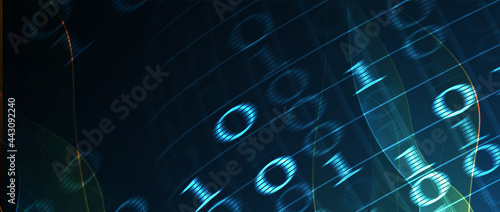 Quantum processing. Deep learning artificial intelligence. Future new technology  for business or science presentation