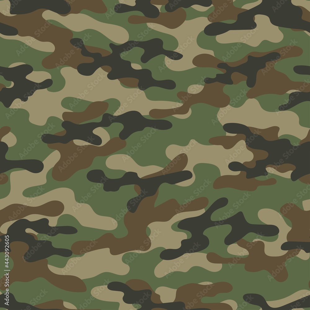 Camouflage texture seamless. Abstract military camouflage green background for fabric. Vector illustration Camouflage texture seamless. Abstract military camouflage green background for fabric. Vector illustration