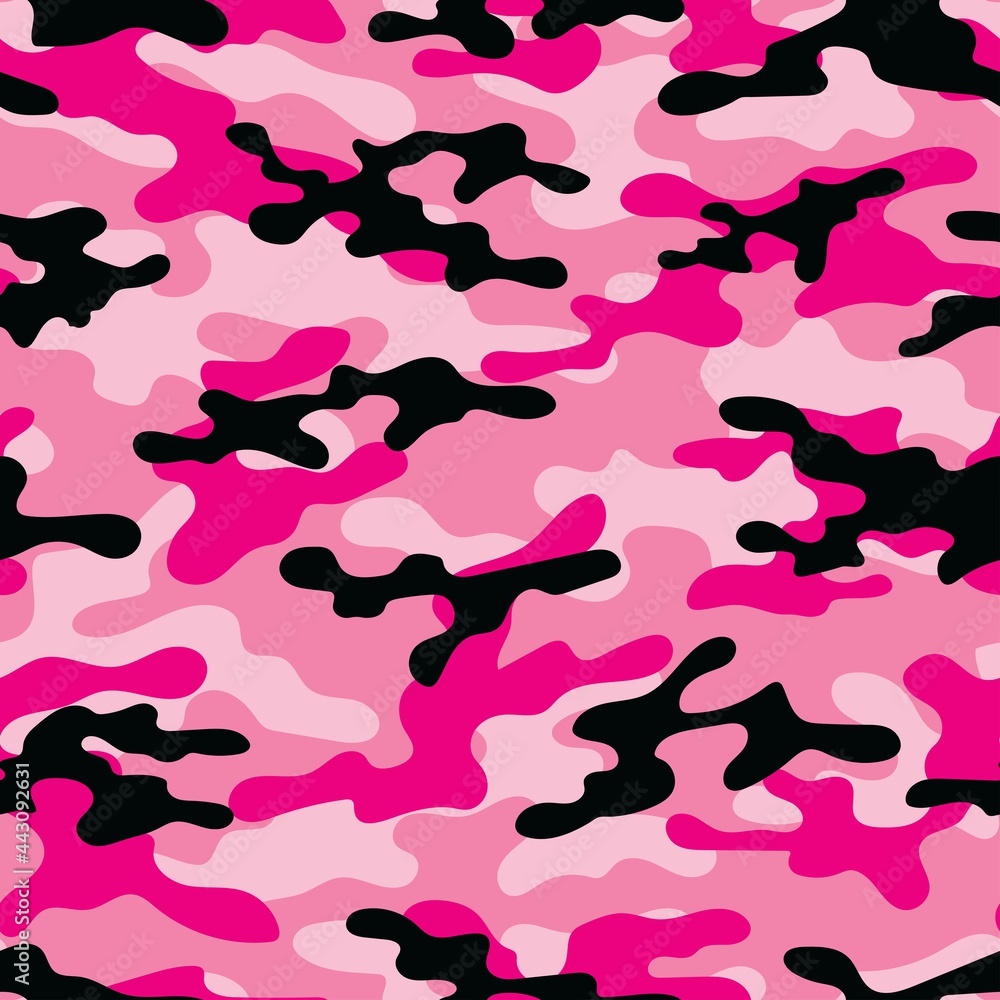 Camouflage texture seamless. Abstract military pink camouflage ...