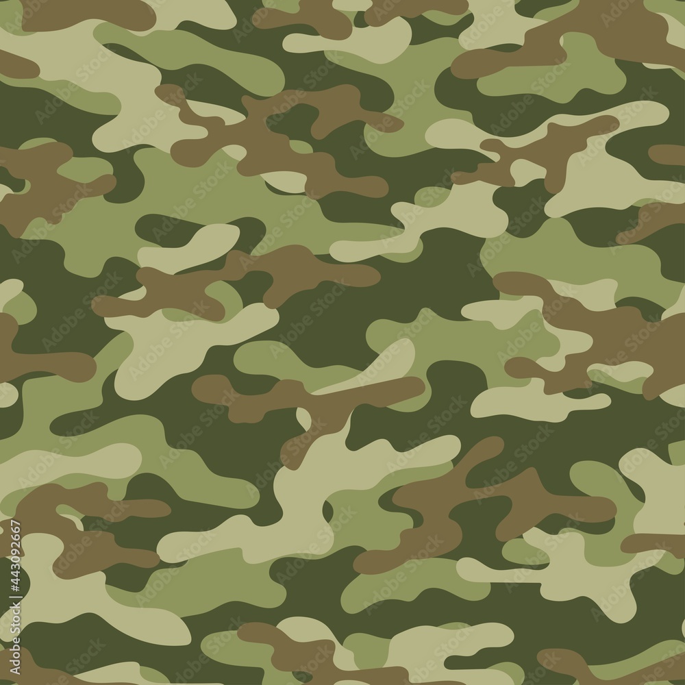 Camouflage texture seamless. Abstract green military camouflage background for fabric. Vector illustration Camouflage texture seamless. Abstract green military camouflage background for fabric. Vector illustration