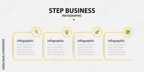 Line bussines infographic design template