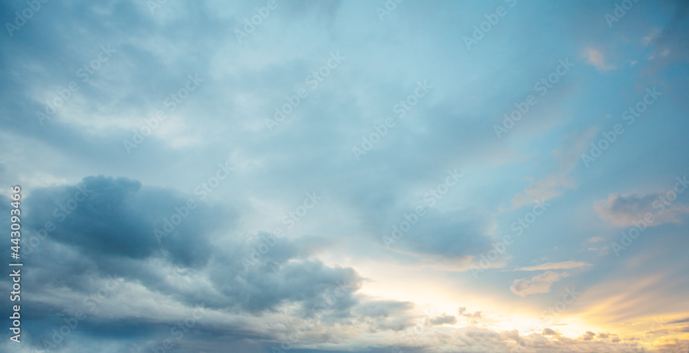 Fototapeta premium Beauty pastel sky soft color cloud sweet background