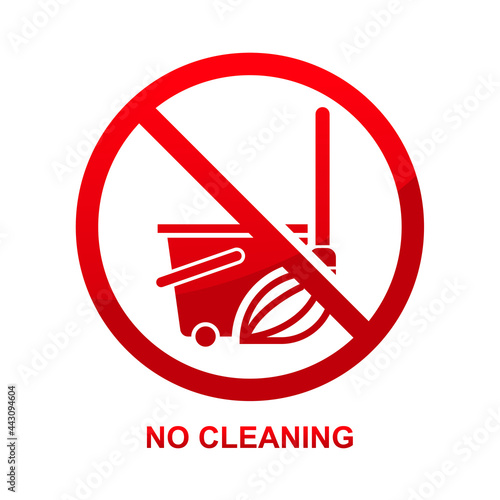 No cleaning sign isolated on white background vector illustration.