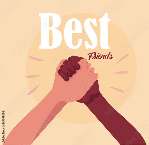 best friends postcard