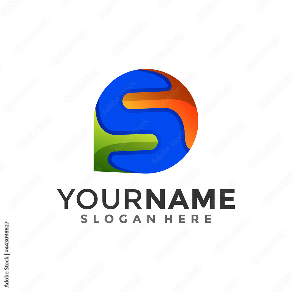 S circle logo simple and colorful is perfect for your business symbol S circle logo simple and colorful is perfect for your business symbol