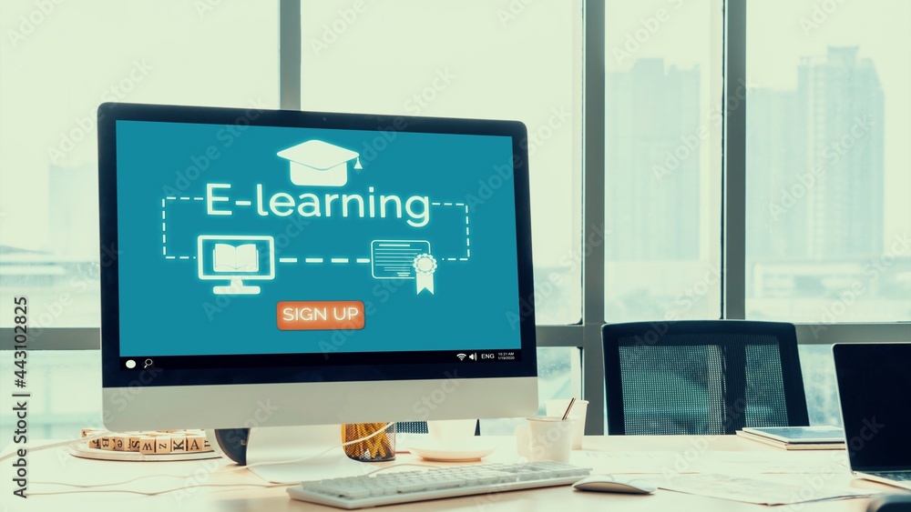 Elearning and Online Education for Student and University Concept