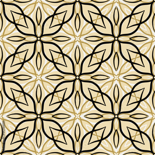 Abstract seamless pattern with mosaic motif tile ornamental lace ornament. Texture for print  fabric  textile  wallpaper.