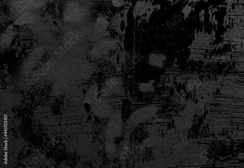 背景 テクスチャ 和紙 和風 フレーム 年賀状 正月 壁紙 黒 ブラック グランジ かすれ スプレー ペイント アート Stock Photo Adobe Stock