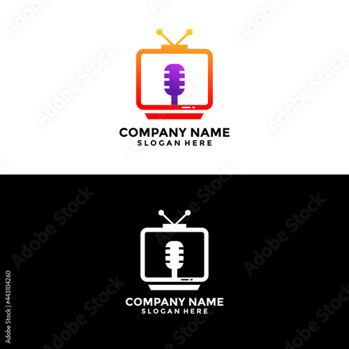 TV logo design simple and colorful is perfect for your business symbol